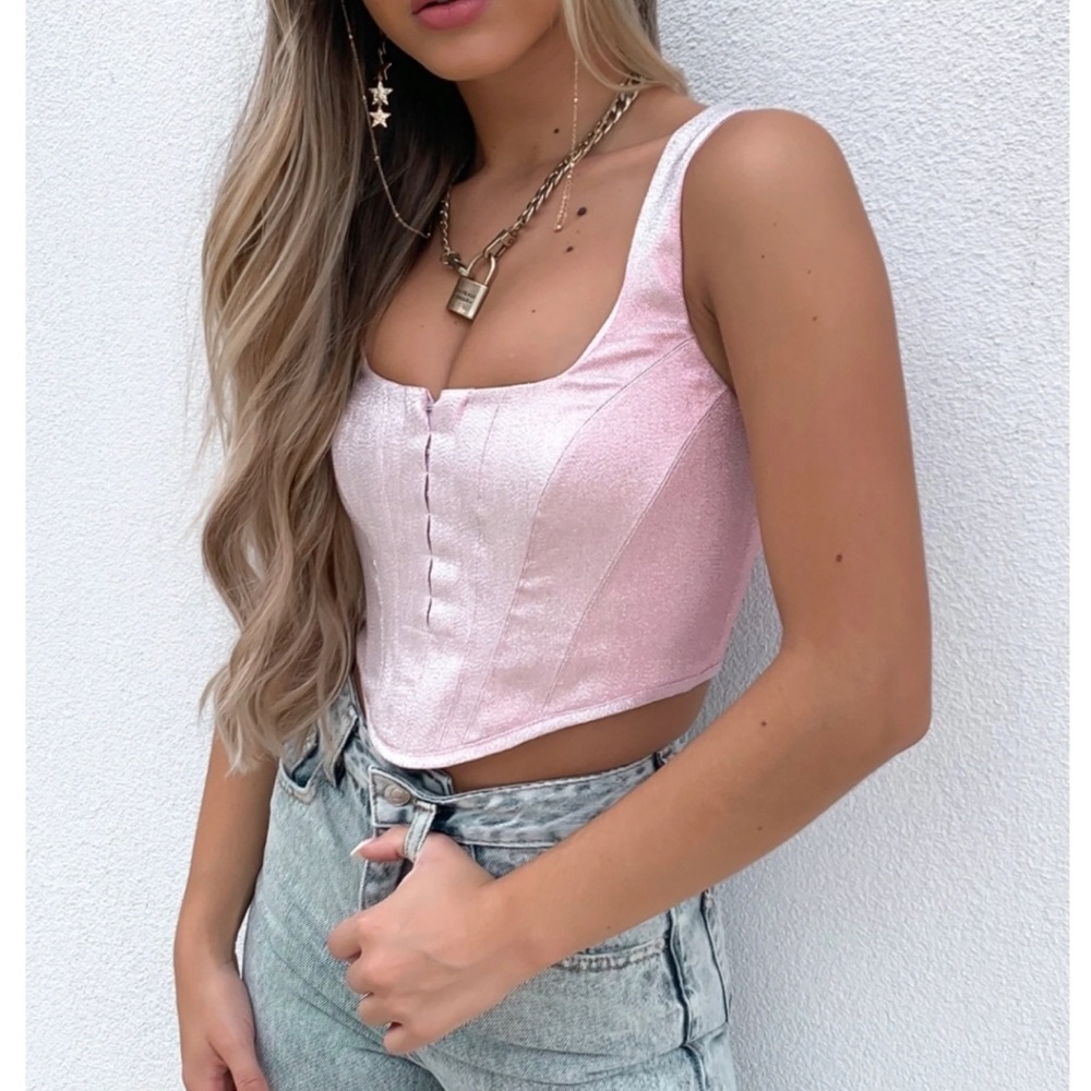 White Fox Boutique Dolled Up Bustier Corset Top